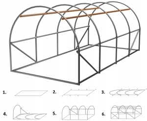 Baštenski plastenik tunel 4-segmentni Zeleni 6 x 3 x 2 M - Img 4