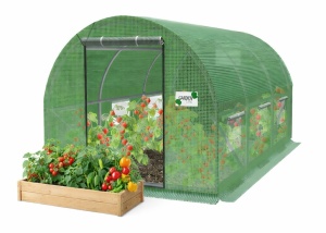 Baštenski plastenik za paradajz – zeleni, 200 × 77 × 168/146 cm 5507