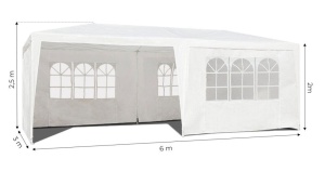 Baštenski šator, 3x6 m, 6 stranica, white, MultiGarden - Img 9