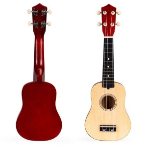 Drvena ukulele gitara za djecu, 4 najlonske žice, ECOTOYS - Img 1
