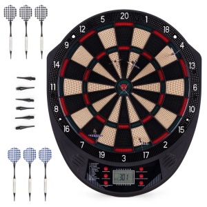 Elektronski pikado 41 cm sa LCD ekranom, 26 igara, set sa 6 pikada