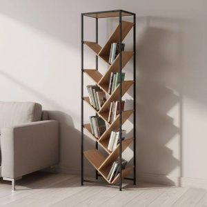 Geometrijska polica za knjige, loft stil – ModernHome - Img 4