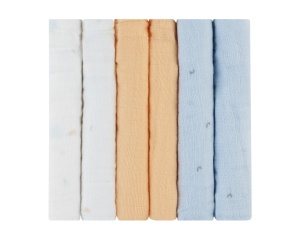 Kikka Boo muslin set 6pcs 30x30 cm Stripy Friends