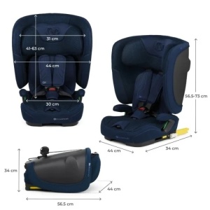 KINDERKRAFT AUTOSJEDIŠTE FIX2GO I-SIZE 76-150CM NAVY - Img 3