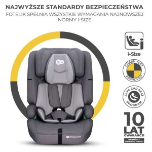 KINDERKRAFT AUTOSJEDISTE SAFETY FIX2 I-SIZE 76-150CM GREY - Img 2