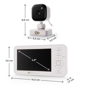 KINDERKRAFT BABY MONITOR NITEEYE TRAVEL WHITE - Img 10