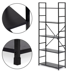 LOFT regal sa 5 polica – Black ModernHome - Img 5