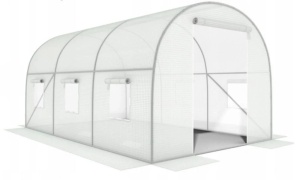 Plastenik tunnel, 3x2x2 m, multi-season, metalni ram, bijela folija, 2 ulaza - Img 4