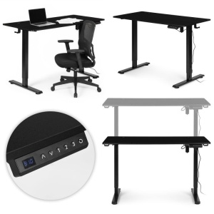 Podesivi Electric sto 120x60 cm podesavanje visine 72–117 cm Black ModernHome - Img 2