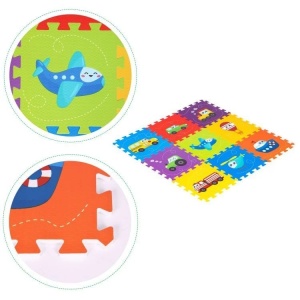 PODLOGA ZA IGRU PUZZLE VEHICLES 9 ELEMENATA 86x86CM IPLAY - Img 6