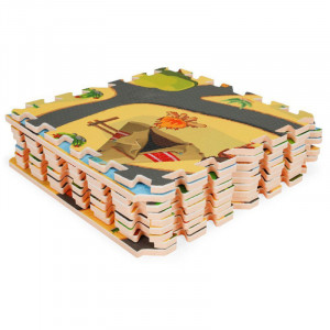 PODLOGA ZA IGRU ZA DJECU SAFARI PUZZLE 9 ELEMENATA 93X93CM - Img 3