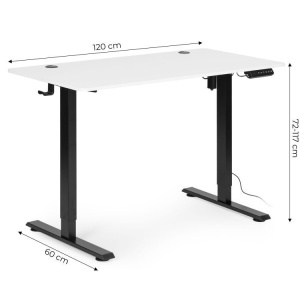 Samostojeci Electric sto 120x60 cm podesavanje visine 72–117 cm White ModernHome - Img 11