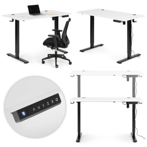 Samostojeci Electric sto 120x60 cm podesavanje visine 72–117 cm White ModernHome - Img 2