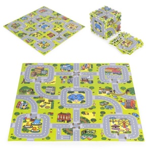 Velika podloga za igru EVA FOAM City 90.5x90.5 cm 21 dio ECOTOYS