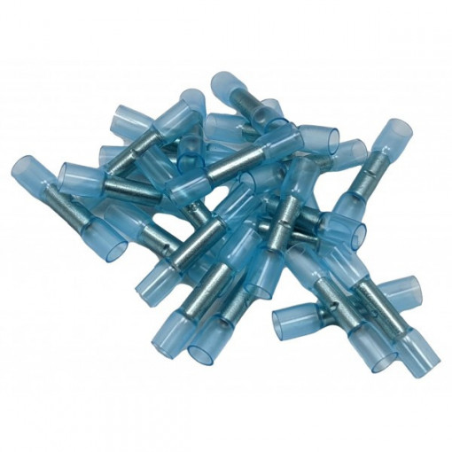 Conector termocontractabil cu adeziv, sertizabil, albastru, 2,5mmp - 7931200502 - 100buc/set