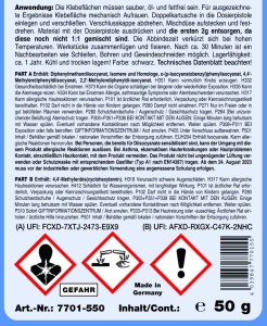 Adeziv STC pentru lipit plastic, PUR, 2K, 5min, tub dublu, 50g - Img 2