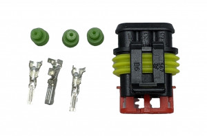 Conector AMP Superseal 3 pini (Tip: Tata 3 poli + pini + garnituri) - Img 3