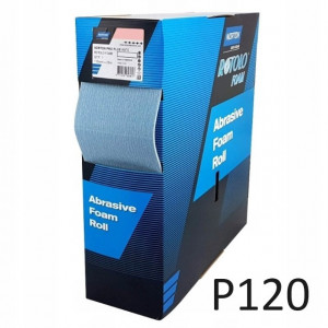 Norton Pro Plus A975 P120, rola burete abraziv pretaiat, 115mm x 25m - Img 1
