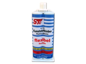 Adeziv STC flexibil pentru reparatii bare, PU, negru, tub dublu, 50ml