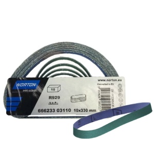Banda abraziva NORTON pentru slefuire continua, granulatie P40, R929, 10x330mm (10 bc/set)