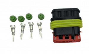 Conector AMP Superseal 4 pini (Tip: Tata 4 poli + pini + ganituri) - Img 3