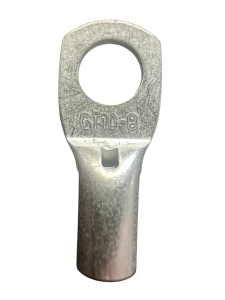 GT10 - Papuc cupru electrolitic neizolat, cu gaura, pentru fir de 10mmp (Sectiune cablu / Ø gaura: 10mmp / Ø8)