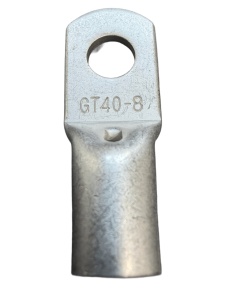 GT40 - Papuc cupru electrolitic neizolat, cu gaura, pentru fir de 40mmp (Sectiune cablu / Ø gaura: 40mmp / Ø8)