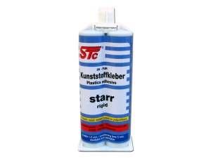 Adeziv STC rigid pentru reparatii bare, PU, negru, tub dublu, 50ml