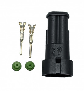 Conector AMP Superseal 2 pini (Tip: Tata 2 poli + pini + garnituri) - Img 4