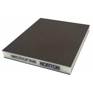 Pad NORTON din burete abraziv, Microfin, cu doua fete, 123*98*12.5 alb