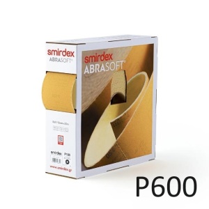 Rola burete abraziv pretaiata, P600, 115mm x 25m, Abrasoft | SMIRDEX