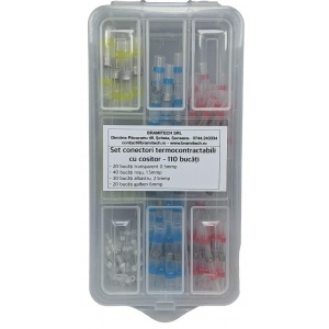 Set 110 bucati conectori termocontractabili cu cositor