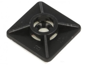 Suport adeziv 19mmx19mm set 100buc, negru