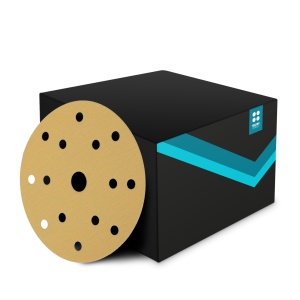 Disc abraziv Helios Refinish Gold, granulatie P400, prindere velcro , 150mm, 15 gauri