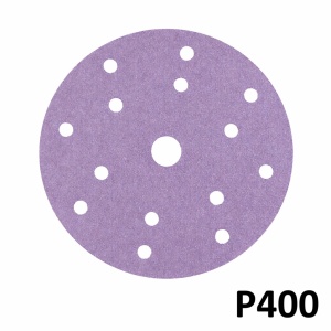 Disc abraziv SMIRDEX, ceramic P400, mov, 15 gauri, 150mm, suport de hartie, 740 Line