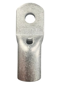 GT120 - Papuc cupru electrolitic neizolat, cu gaura, pentru fir de 120mmp (Sectiune cablu / Ø gaura: 120mmp / Ø10)