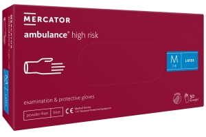 Manusi MERCATOR Ambulance HIGH RISK, din latex, marimea M, 50bc/cutie