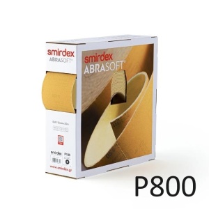Rola burete abraziv pretaiata, P800, 115mm x 25m, Abrasoft | SMIRDEX