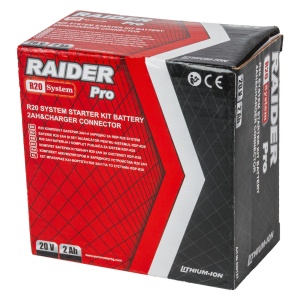 Set incarcator RAIDER cu adaptor si acumulator R20, 20V x 2.0Ah - Img 4