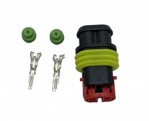 Conector AMP Superseal 2 pini (Tip: Tata 2 poli + pini + garnituri) - Img 6