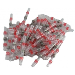 Conector termocontractabil cu inel de cositor, roșu, 1,5mmp - 50buc/set - Img 1