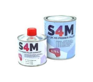 S4M SET FILLER 5:1 HS PRIMER FILLER GREY 0,75 L + INTARITOR 0,15 L - Img 1