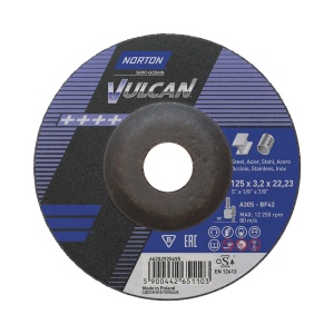 Disc slefuire NORTON VULCAN, pentru metal A30S 125x3.2x22.23-T42