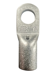 GT35 - Papuc cupru electrolitic neizolat, cu gaura, pentru fir de 35mmp (Sectiune cablu / Ø gaura: 35mmp / Ø10)