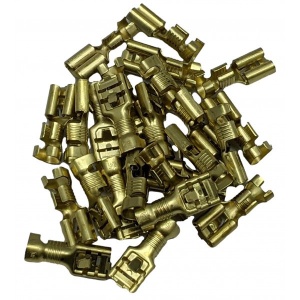 Papuc auto cupru, neizolat, mama, latime 6,3mm, cu opritor, pentru fir de 2,5mm2 - 100buc/set - Img 2