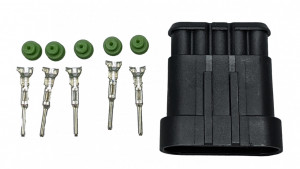 Conector AMP Superseal 5 pini (Tip: Tata 5 poli + pini + ganituri) - Img 2