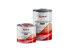 Lac EXLAK transparent mat, HS, 2K, 1L + Intaritor pentru lac mat 0.5L