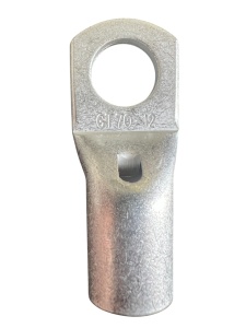 GT70 - Papuc cupru electrolitic neizolat, cu gaura, pentru fir de 70mmp (Sectiune cablu / Ø gaura: 70mmp / Ø12)
