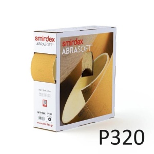 Rola burete abraziv pretaiata, P320, 115mm x 25m, Abrasoft | SMIRDEX