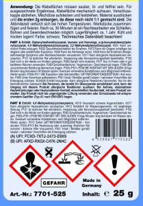Adeziv STC pentru lipit plastic PUR 2K 5min, seringa dubla + 2 mixere 25g - Img 3